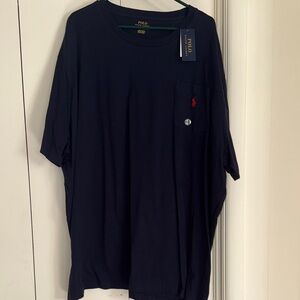Polo by Ralph Lauren Men's Dark Blue NAVY Tee with Red Logo 4XB